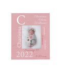 Personalized Baby Photo Newborn Blanket with Birth Stats, Customized Name BirthDate Weight Growth, Custom Keepsake Toddler Throw Girls Boys