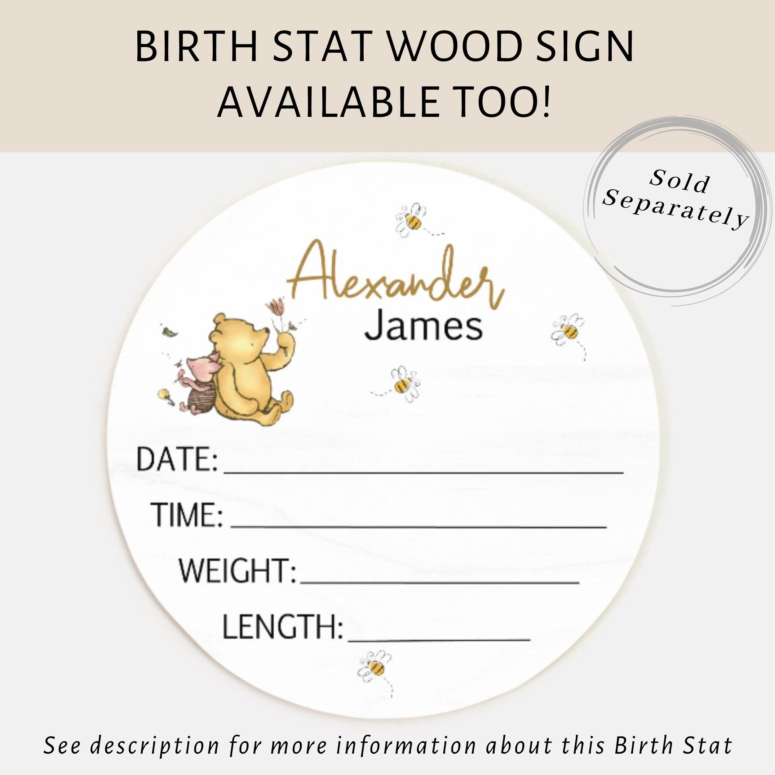Classic Winnie Bear Milestone Blanket Girl, First Year Calendar Monthly Growth Tracker, Personalized Name Boy Month Blanket Baby Shower Gift