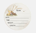 Classic Winnie Bear Baby Birth Stat Sign, Personalized Wood Nursery Decor, Newborn Hospital Birth Photo Prop, Teddy Bear Baby Shower Gift