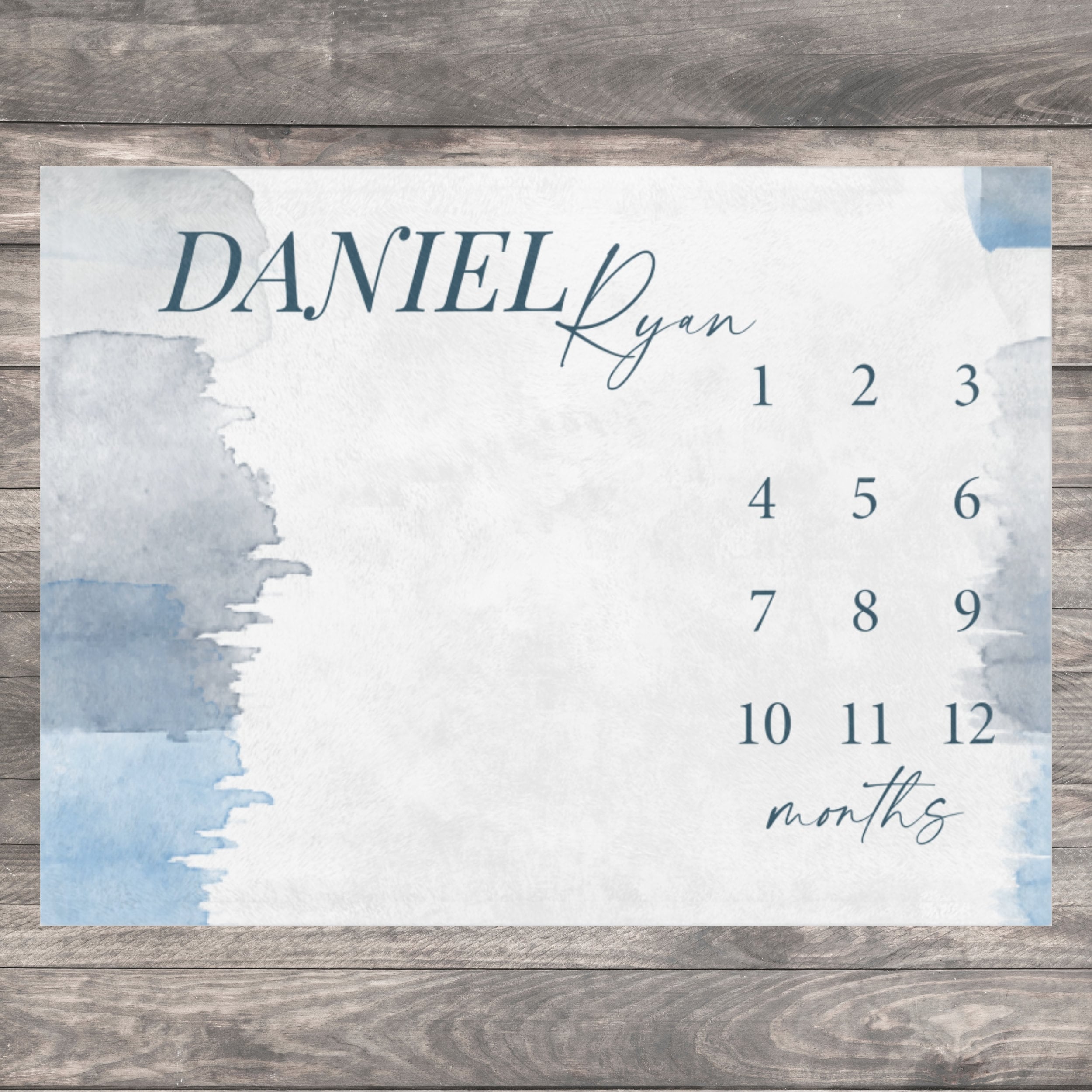 Baby Milestone Blanket Boy, Personalized First Year Calendar Monthly Growth Tracker, Newborn Boy Milestone Blanket, Baby Shower Gift