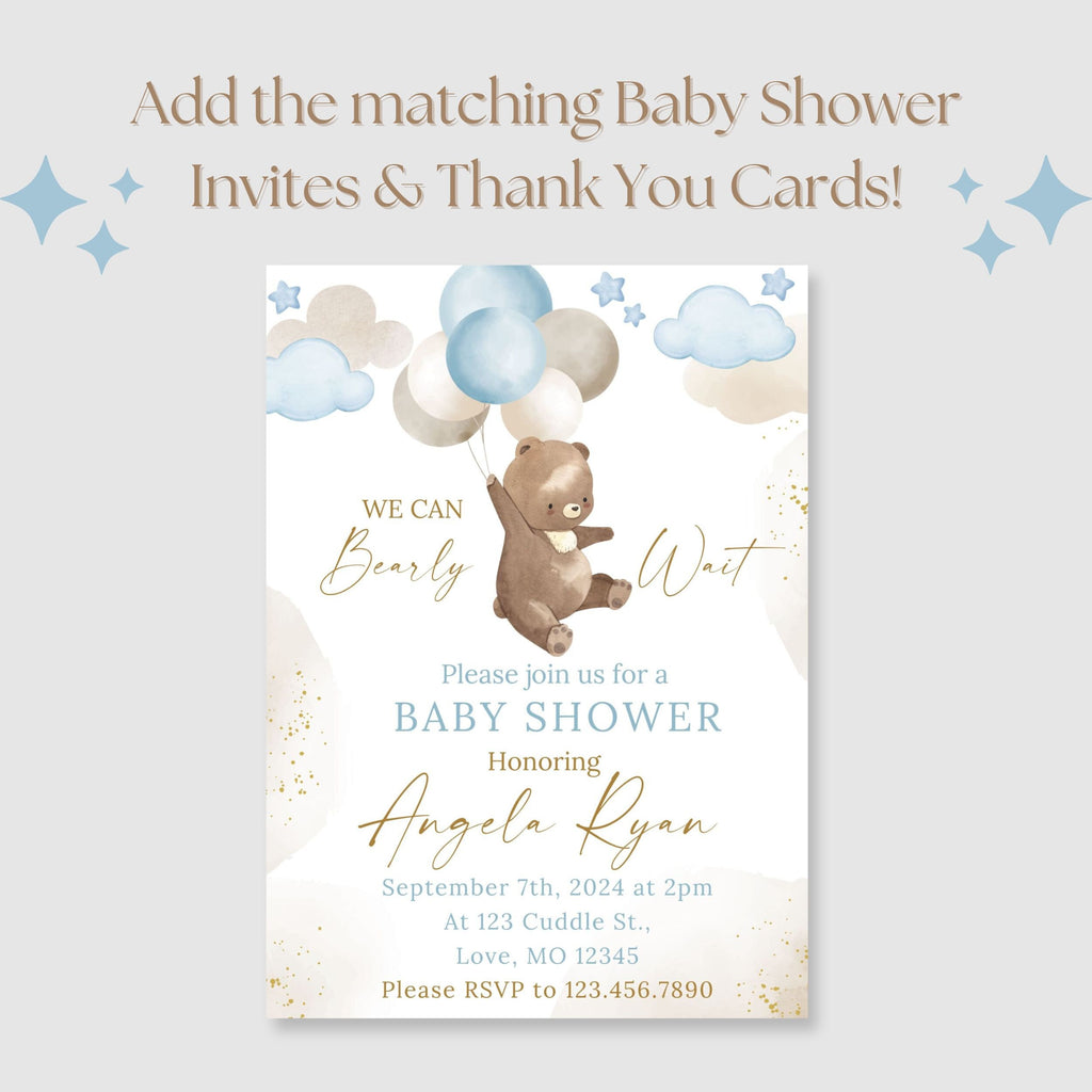 Teddy Bear Baby Shower Welcome Sign, We Can Bearly Wait Baby Shower Decor, Neutral Baby Shower, Foam Board, Bear Welcome Poster