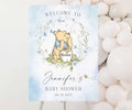 Storybook Bear Baby Shower Welcome Sign, Blue Floral Wildflower Foam Board, Vintage Bear Baby Sprinkle Poster, Baby Shower Decor